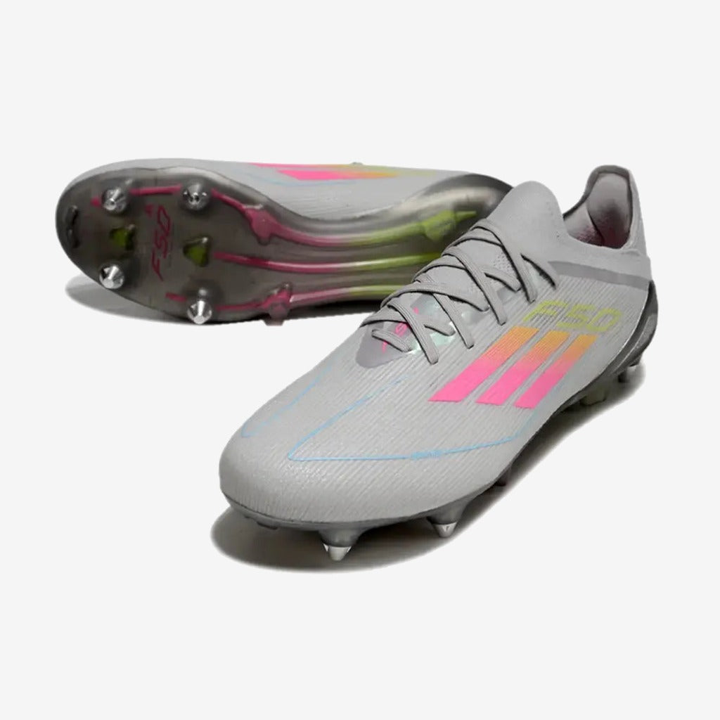 Adidas F50 Elite SG - Gris/Vert/Jaune/Rose