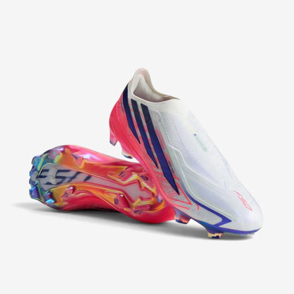 Adidas F50 Hyperfast Elite Laceless FG Control or Chaos - Blanc/Violet/Solar Turbo