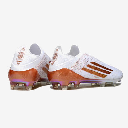 Adidas F50 Laceless Elite FG x Mohamed Salah AFCON - Blanc/Bronze Édition Limitée