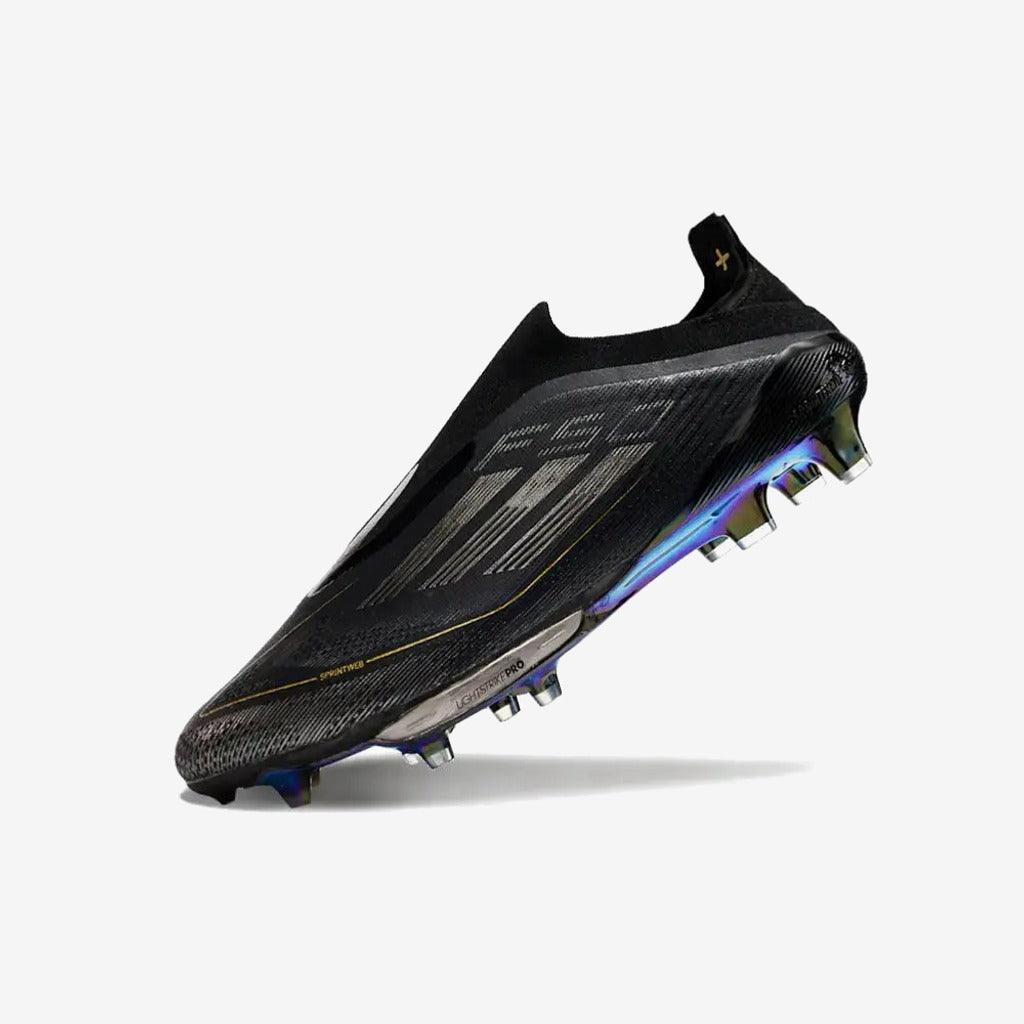 Adidas F50 + Laceless FG Dark Spark - Noir/Argenté/Doré