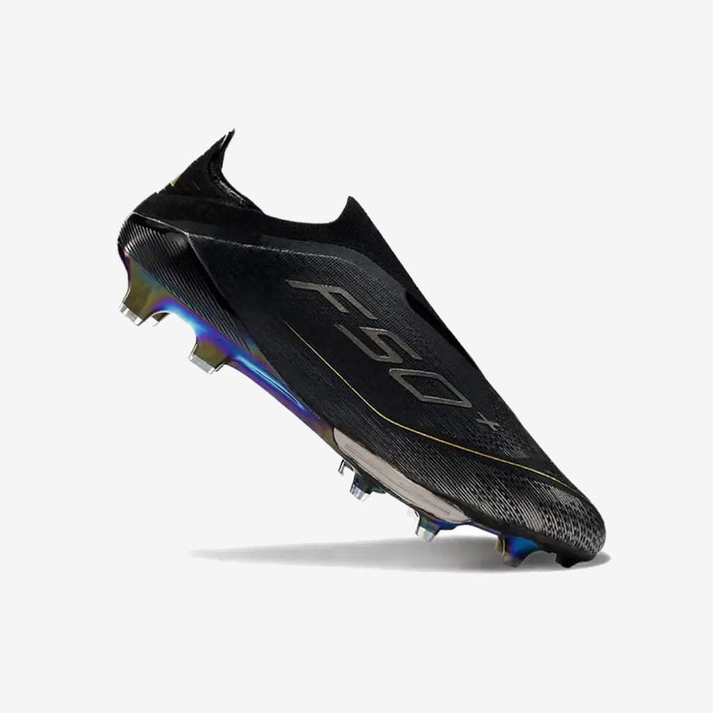 Adidas F50 + Laceless FG Dark Spark - Noir/Argenté/Doré
