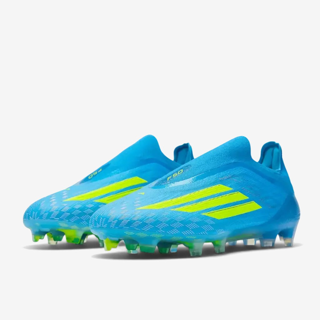 Adidas F50 Laceless Elite FG Ice Cold Precision - Bleu/Jaune