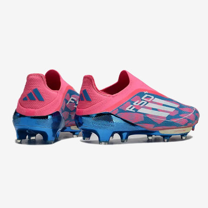 Adidas F50 + Laceless FG Reemergence - Bleu/Blanc/Rose