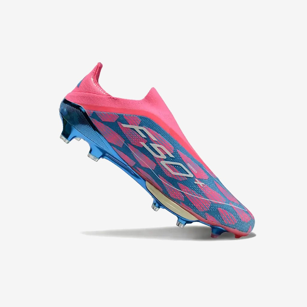 Adidas F50 + Laceless FG Reemergence - Bleu/Blanc/Rose