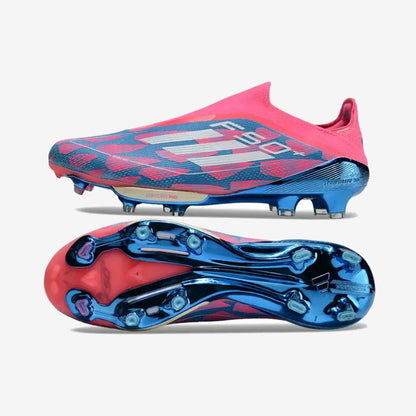 Adidas F50 + Laceless FG Reemergence - Bleu/Blanc/Rose