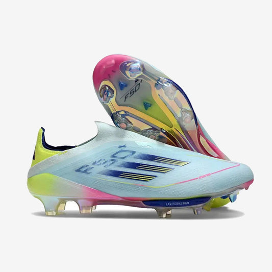 Adidas F50 + Laceless FG Stellar Icon - Almost Blue/Bleu/Jaune