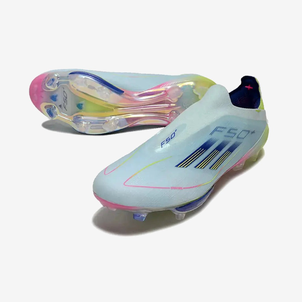 Adidas F50 + Laceless FG Stellar Icon - Almost Blue/Bleu/Jaune