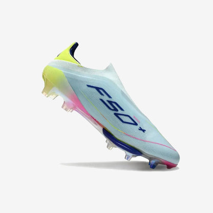 Adidas F50 + Laceless FG Stellar Icon - Almost Blue/Bleu/Jaune