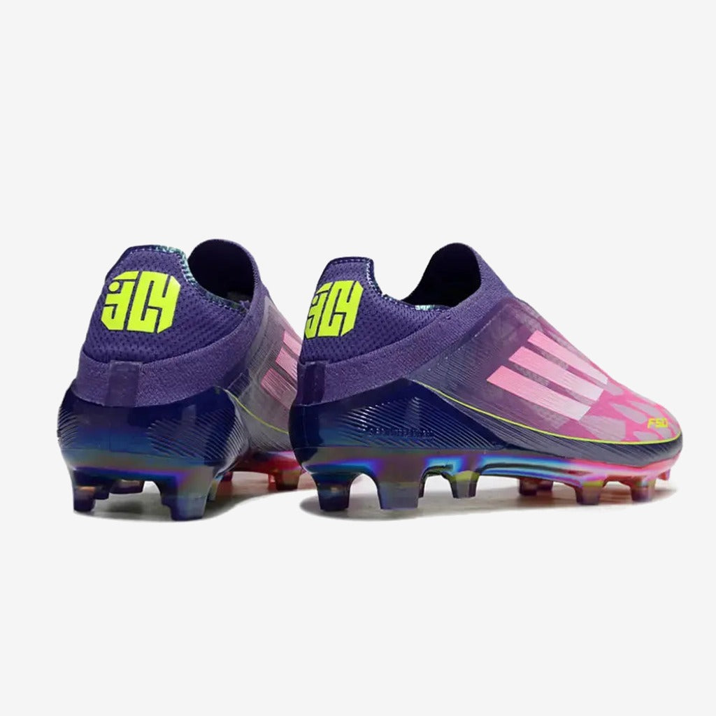 Adidas F50 Laceless Lamine Yamal 2 - Violet/Rose/Jaune Fluo