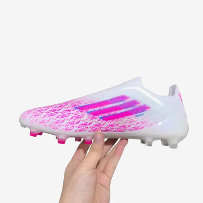 Adidas F50 Laceless Sparkfusion Elite FG/AG Trinity - Blanc/Rose