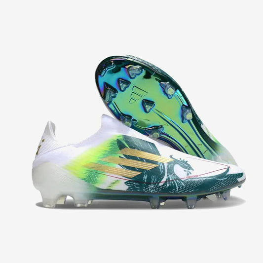 Adidas F50 Laceless Spécial Mohamed Salah FG - Blanc/Vert/Doré