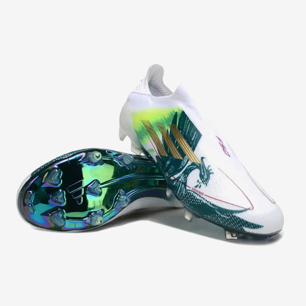 Adidas F50 Laceless Spécial Mohamed Salah FG - Blanc/Vert/Doré