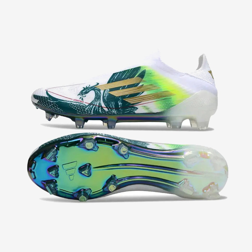 Adidas F50 Laceless Spécial Mohamed Salah FG - Blanc/Vert/Doré