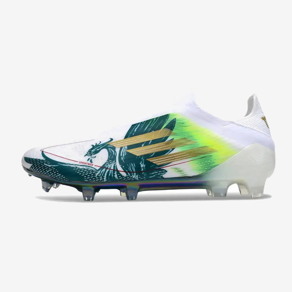Adidas F50 Laceless Spécial Mohamed Salah FG - Blanc/Vert/Doré