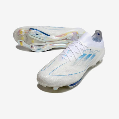 Adidas F50+ Lacets FG Polar Victory - Blanc/Argenté/Bleu