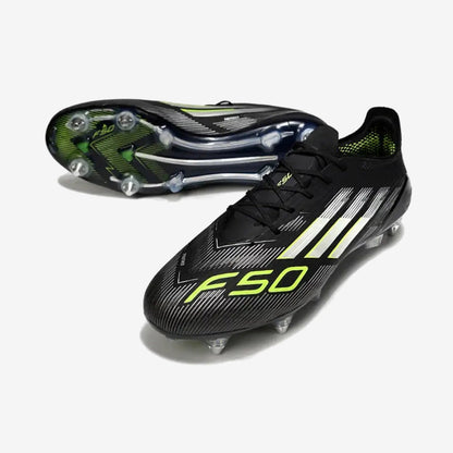 Adidas F50 Languette SG - - Electric Stealth - Noir/Jaune Fluo/Argenté