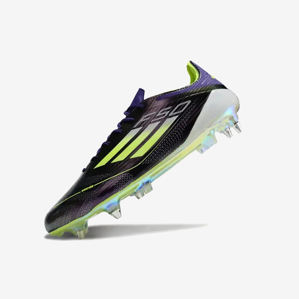 Adidas F50 Languette SG Fast Reborn - Violet/Blanc/Vert ÉDITION LIMITÉE