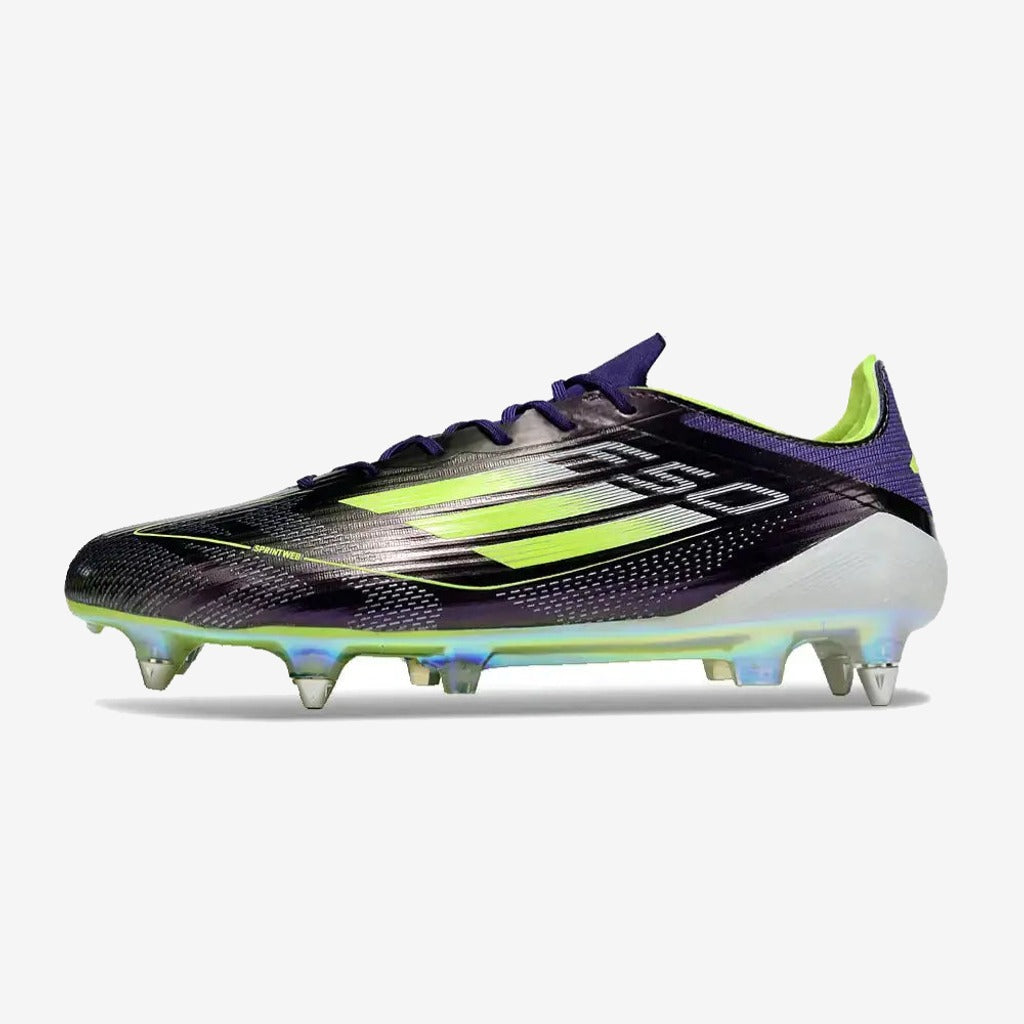 Adidas F50 Languette SG Fast Reborn - Violet/Blanc/Vert ÉDITION LIMITÉE