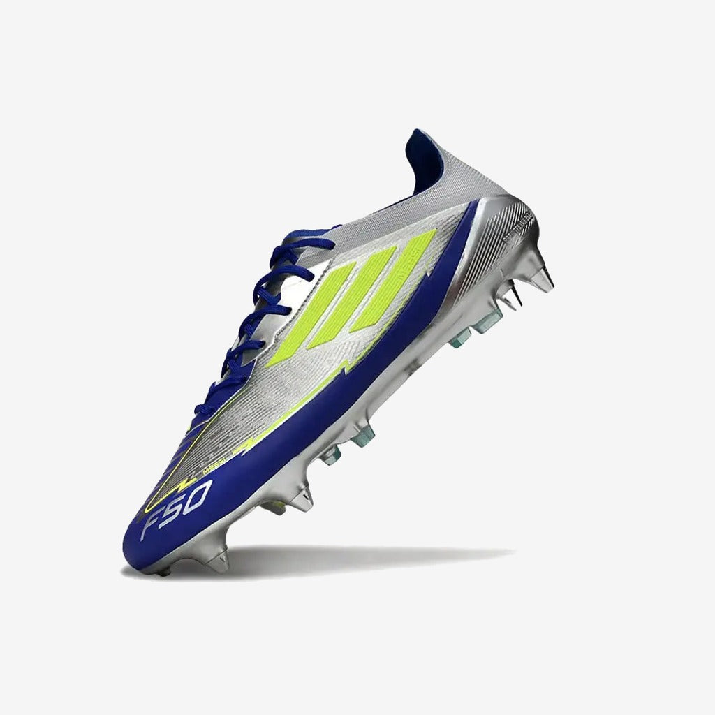 Adidas F50 Languette SG Messi Pro La Vida Rapida - Argenté/Jaune/Bleu