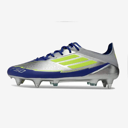 Adidas F50 Languette SG Messi Pro La Vida Rapida - Argenté/Jaune/Bleu