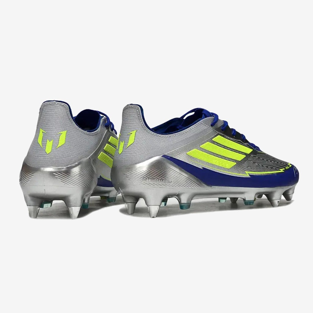 Adidas F50 Languette SG Messi Pro La Vida Rapida - Argenté/Jaune/Bleu