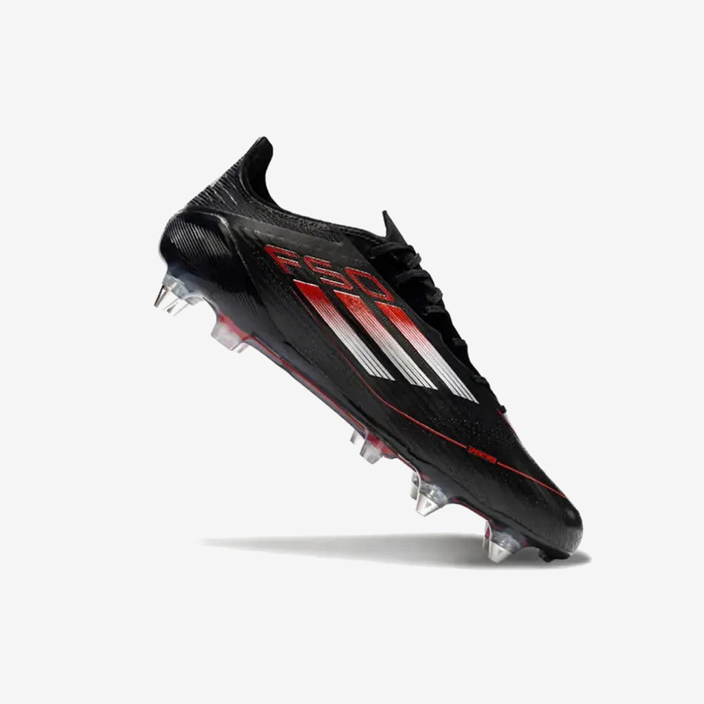 Adidas F50 Languette SG Stealth Victory - Noir/Argenté/Lucid Red