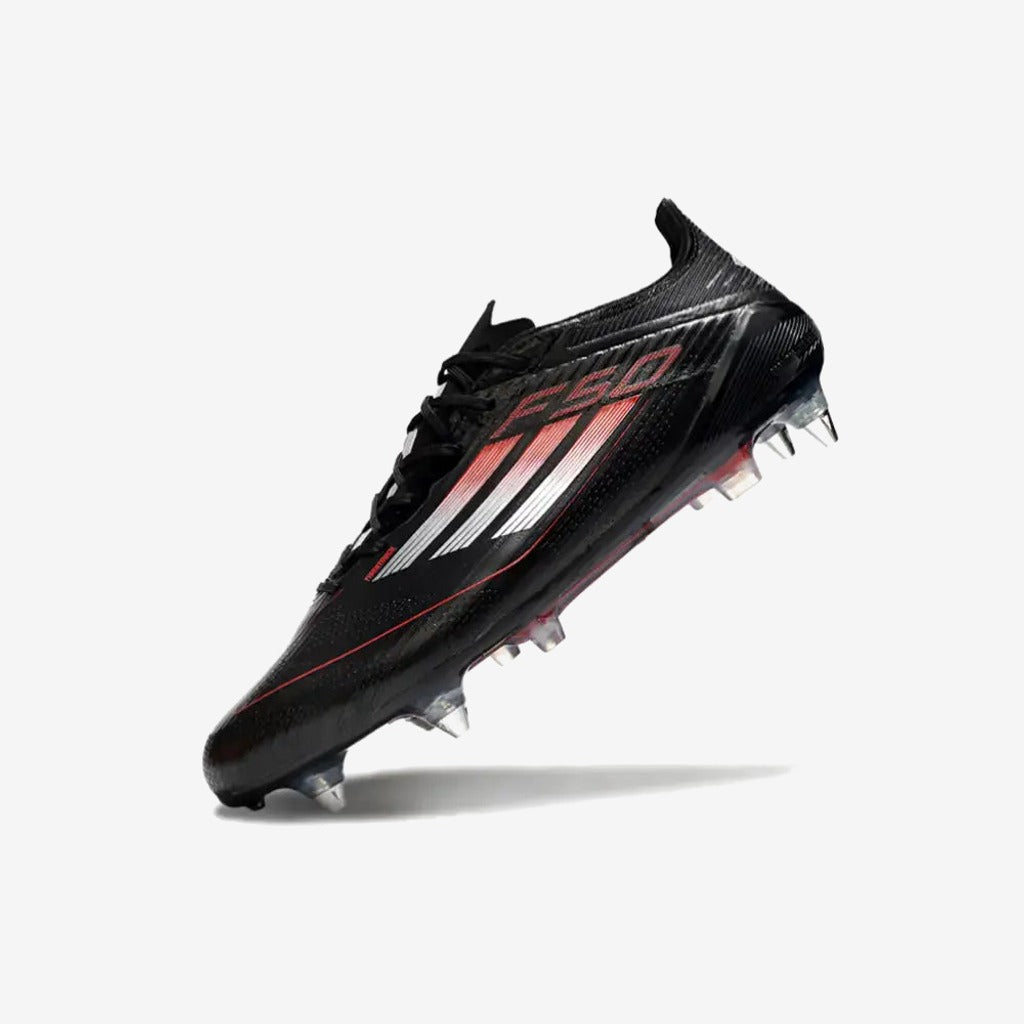 Adidas F50 Languette SG Stealth Victory - Noir/Argenté/Lucid Red