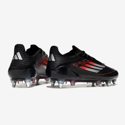 Adidas F50 Languette SG Stealth Victory - Noir/Argenté/Lucid Red
