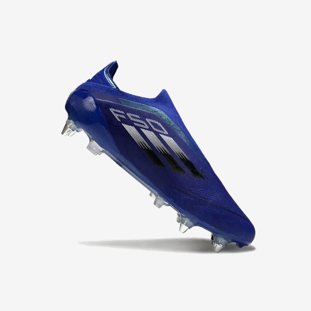 Adidas F50 Laceless SG - Bleu/Argenté/Blanc