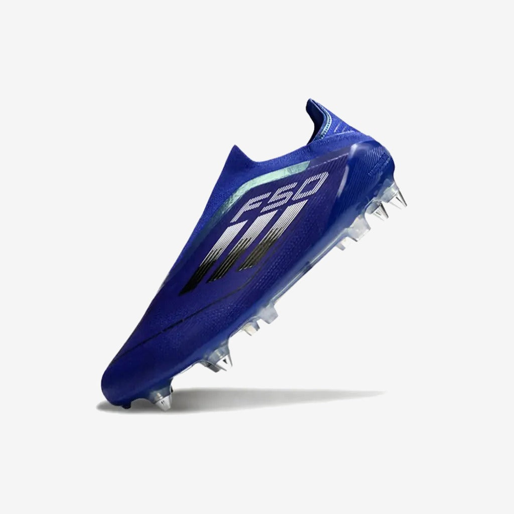 Adidas F50 Laceless SG - Bleu/Argenté/Blanc