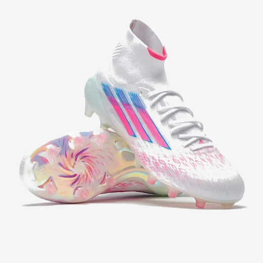 Adidas F50 Sparkfusion Elite Mid Cut FG/AG Trinity - Blanc/Rose Édition Limitée