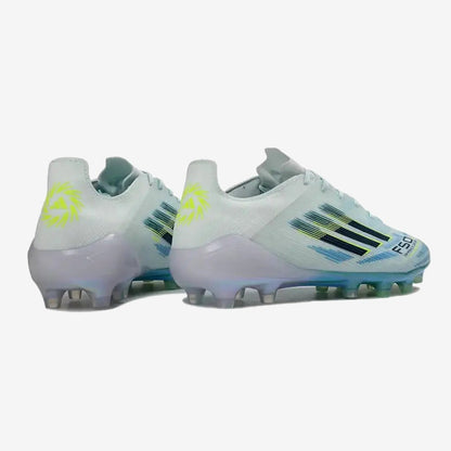 Adidas F50 Sparkfusion League Low Cut Lacets FG Ice Cold Precision - Bleu/Dune Pearl/Jaune