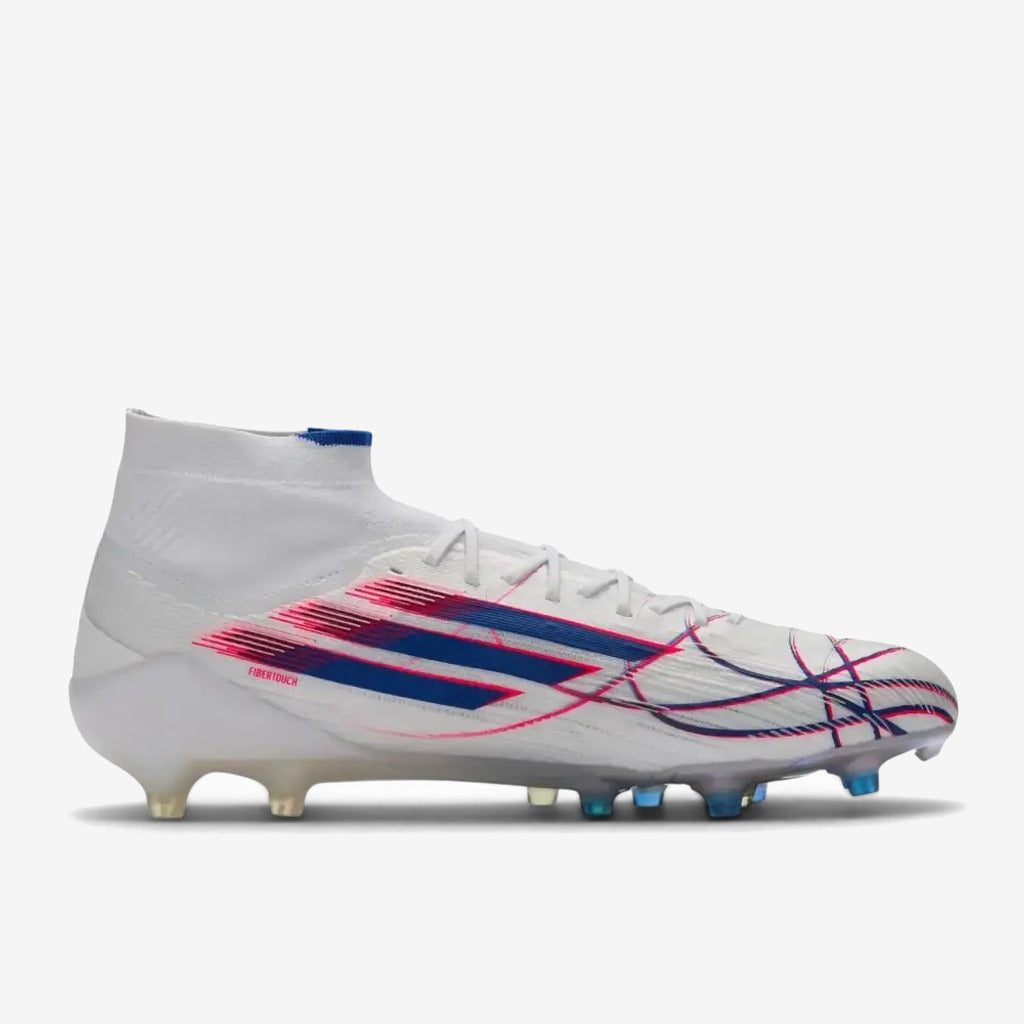 Adidas F50 Sparkfusion Mid Cut Lacets FG - Blanc/Bleu/Rouge