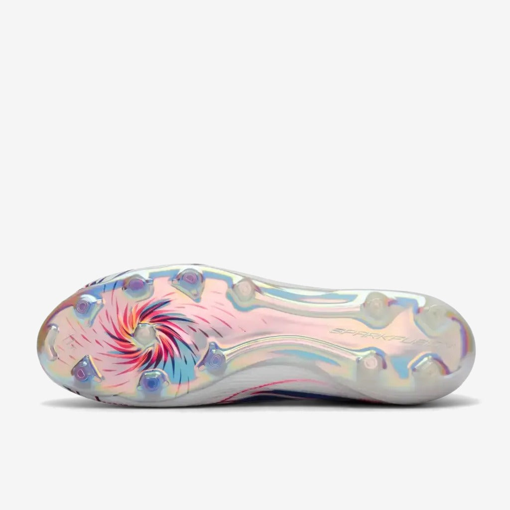 Adidas F50 Sparkfusion Mid Cut Lacets FG - Blanc/Bleu/Rouge