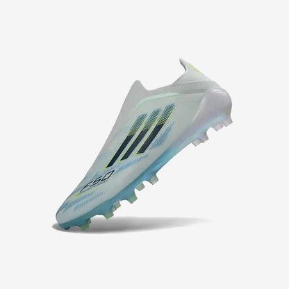 Adidas F50 Sparkfusion League Low Cut Laceless FG Ice Cold Precision - Bleu/Dune Pearl/Jaune