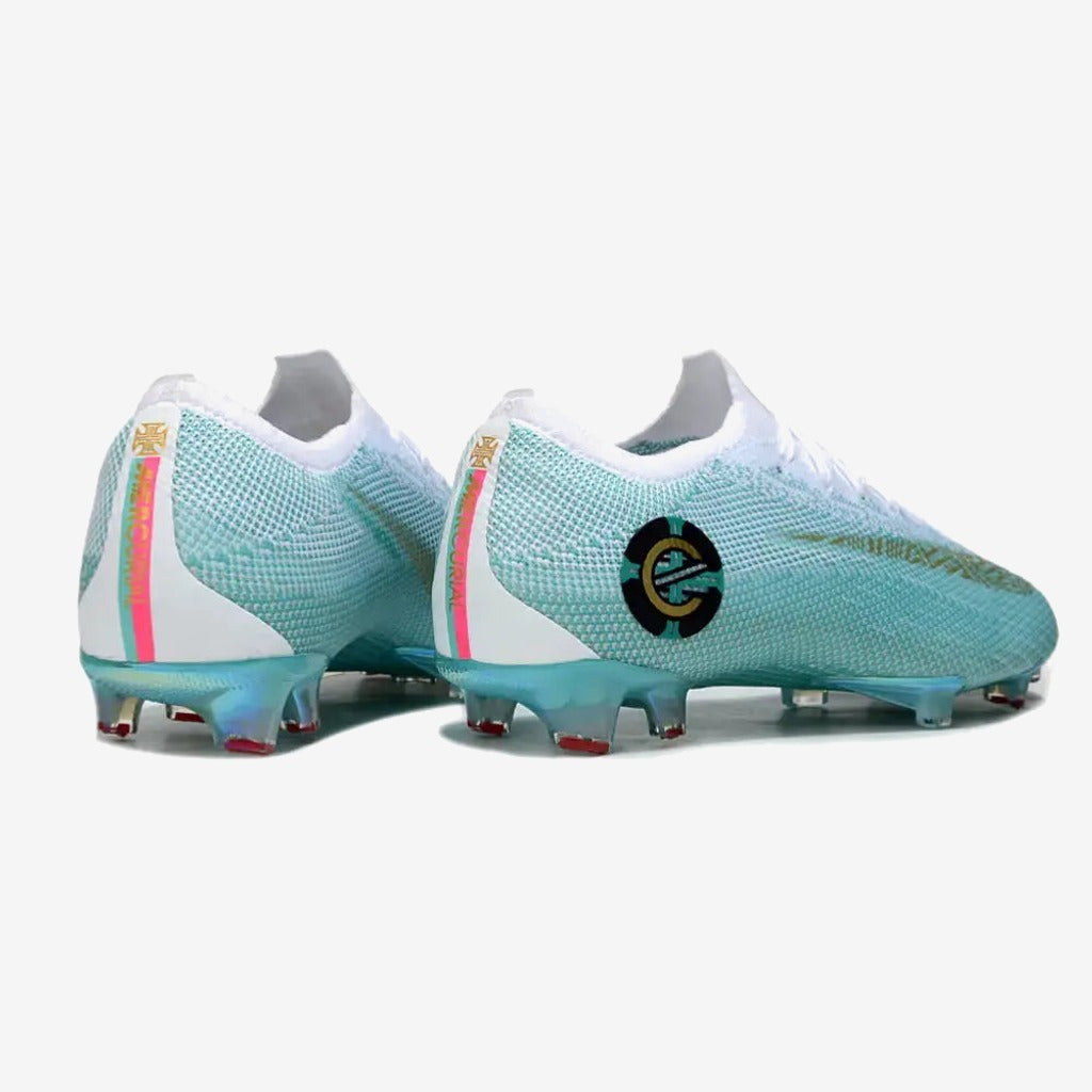 Nike Mercurial Vapor 12 FG Chapter 6 Edição Especial - Vert Turquoise/Blanc/Doré ÉDITION LIMITÉE