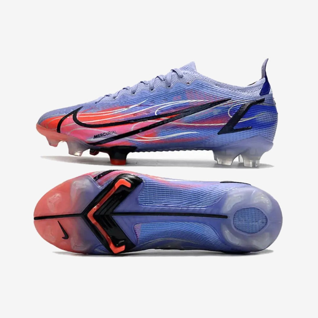 Nike MERCURIAL VAPOR 14 ELITE FG KM FLAMES - VIOLET/ARGENTÉ