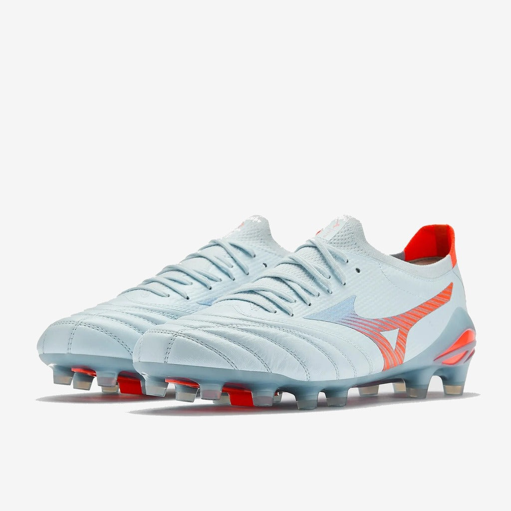 Mizuno Morelia Neo 5 Beta Elite FG Serene Spark - Bleu/Bleu Ciel/Orange