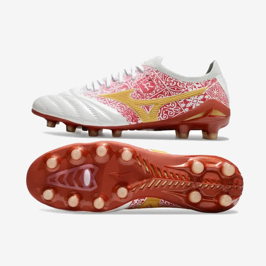 Mizuno Morelia Neo 4 Beta FG/AG Sergio Ramos 4 Vol. lll - Blanc/Doré/Rouge ÉDITION LIMITÉE