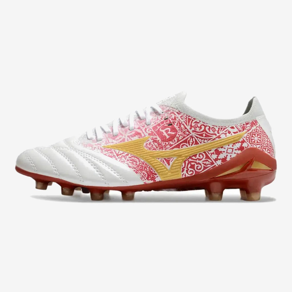 Mizuno Morelia Neo 4 Beta FG/AG Sergio Ramos 4 Vol. lll - Blanc/Doré/Rouge ÉDITION LIMITÉE