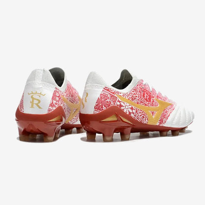 Mizuno Morelia Neo 4 Beta FG/AG Sergio Ramos 4 Vol. lll - Blanc/Doré/Rouge ÉDITION LIMITÉE