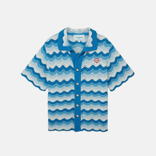 Wavy Gradient Crochet Shirt - casablanca (3)