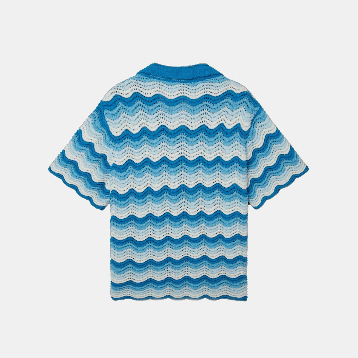 Wavy Gradient Crochet Shirt - casablanca (3)