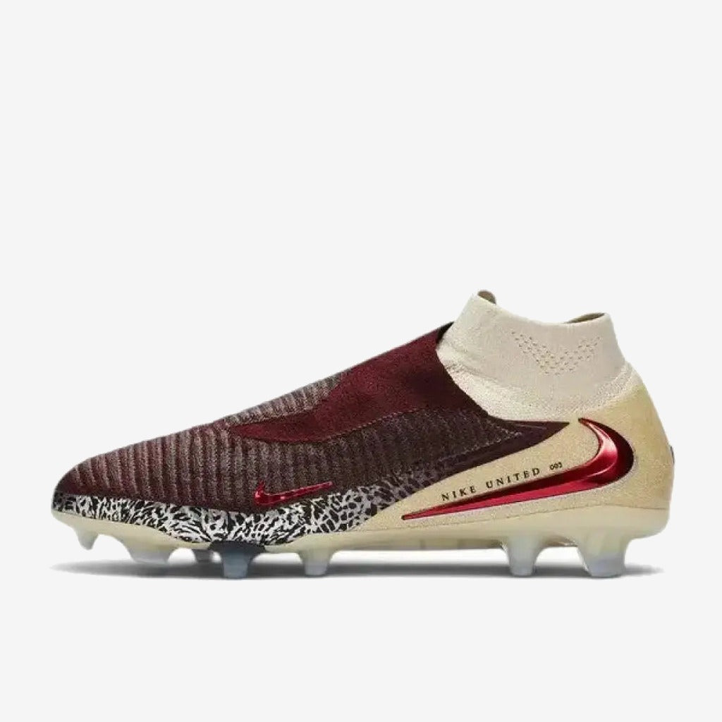 Nike Phantom 6 Elite High Cut FG United - Bordeaux/Universal Red/Gris