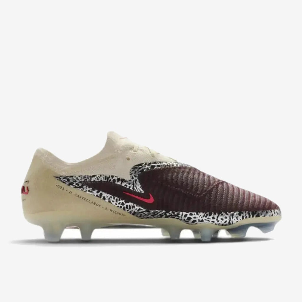 Nike Phantom 6 Elite Low Cut FG United - Bordeaux/Universal Red/Gris