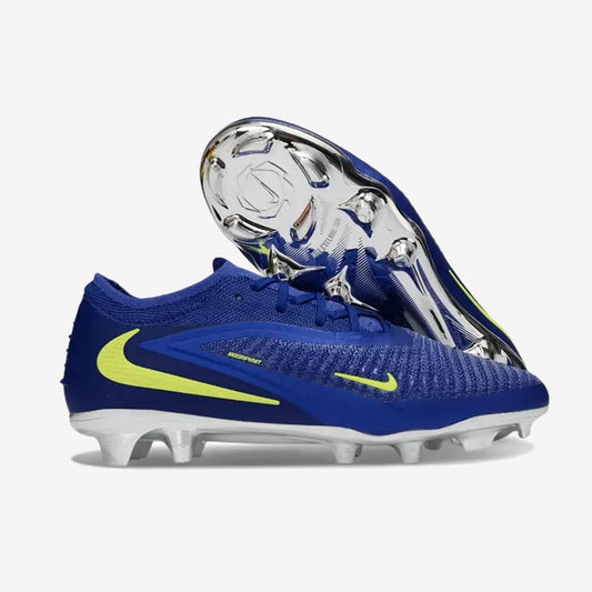 Nike Phantom 6 Elite Low Cut FG - Bleu/Argenté/Jaune Fluo