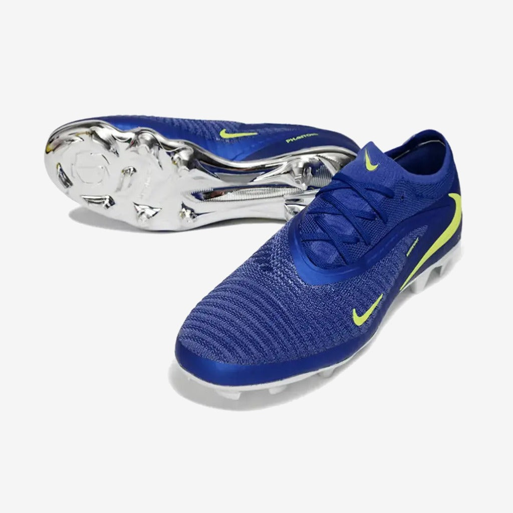 Nike Phantom 6 Elite Low Cut FG - Bleu/Argenté/Jaune Fluo
