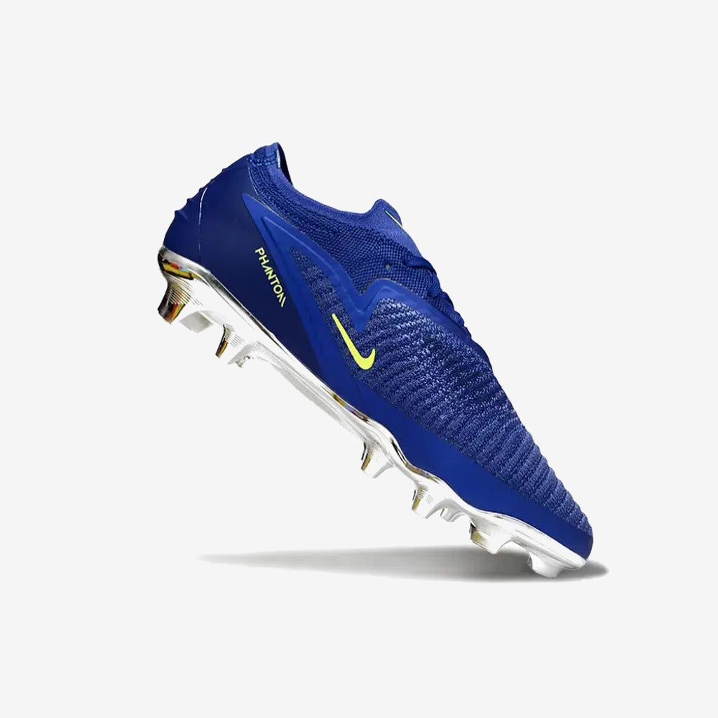 Nike Phantom 6 Elite Low Cut FG - Bleu/Argenté/Jaune Fluo