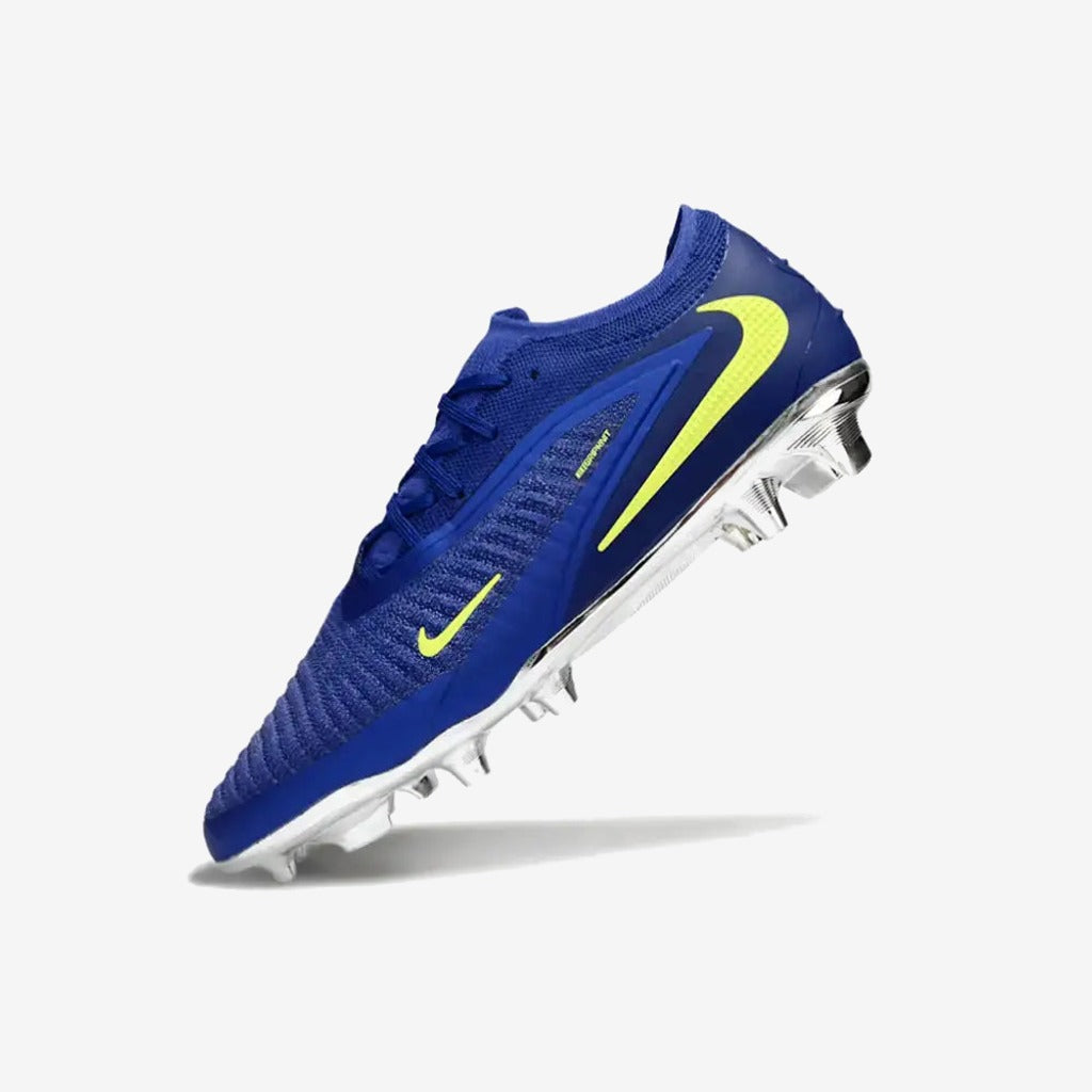 Nike Phantom 6 Elite Low Cut FG - Bleu/Argenté/Jaune Fluo