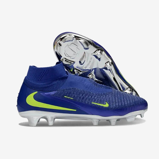 Nike Phantom 6 Superfly Laceless High Cut FG - Bleu/Argenté/Jaune Fluo